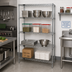 Thumbnail image #2 for Quantum Chrome-Plated Stationary Wire Shelving Starter Kit, 72 x 14 x 63 Inches