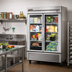 Thumbnail image #2 for True Two-Section Framed Glass Door Reach-In Refrigerator with Bottom-Mounted Self-Contained Refrigeration
