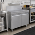 Thumbnail image #2 for Glastender DBCA-36 Stainless Steel Underbar Drainboard Cabinet Base with Hinged Doors, 36 x 19 Inches