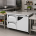 Thumbnail image #2 for Turbo Air Super Deluxe 48-Inch Two-Section Undercounter Freezer with 2 Drawers and Right-Hinged Door, 12.2 Cu. Ft.