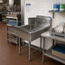 Thumbnail image #2 for BK Resources Heavy Duty Straight Soiled Dish Table with Pre-Rinse Sink, Right-to-Left Operation