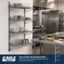 Thumbnail image #2 for Eagle Group Valu-Gard Adjustable Post Wire Wall Mount Prepackaged End Unit for 18-Inch Shelves