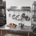 Thumbnail image #2 for John Boos Stallion 60-Inch Wall-Mount Stainless Steel Pot Rack Shelf, 18 Gauge, 5 Hooks