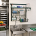 Thumbnail image #2 for Metro SmartWall POS Sink Task Station Wall Shelving Kit with 40-Inch Wall Track and Metroseal 3 Shelf