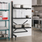 Thumbnail image #2 for Metro SmartLever SM862148-ADD 86-3/8" High Steel Add-On Cantilever Shelving Kit for 48" W x 21" D Shelves