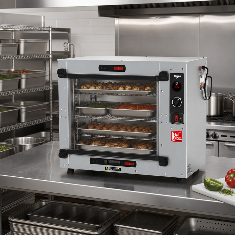 Product image #3 for Metro HotBlox Xpress S6 Countertop Quick-Pick Holding Cabinet with Clear Flip Doors