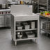 Thumbnail image #2 for Eagle Spec-Bar Open Base Stainless Steel Workboard Cabinet with Adjustable Shelf and Drain, 42