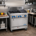 Thumbnail image #2 for Comstock-Castle F330-1RB 36-Inch Gas Range with 4 Open Burners, 12-Inch Char-Broiler and 31.5-Inch Oven