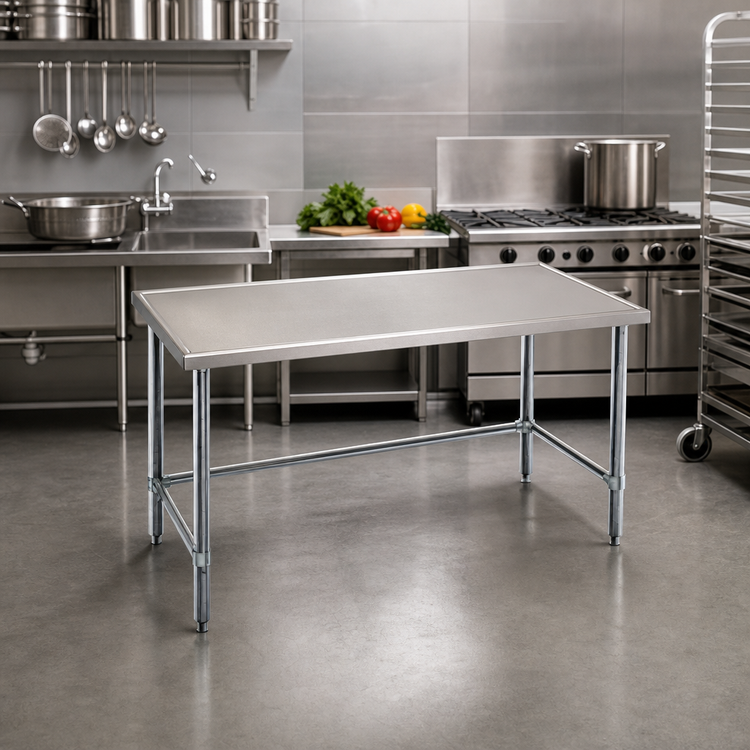 Product image #2 for Spec-Master Marine Series 30-Inch x 24-Inch Stainless Steel Work Table with Galvanized Base