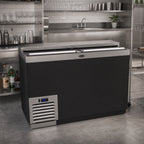 Thumbnail image #2 for Krowne MC48B 48-Inch Underbar Glass Froster, Slide-Top, Self-Contained, Stainless Interior, Black Vinyl-Clad Exterior