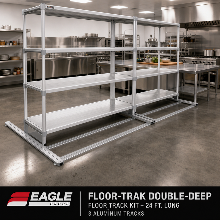 Product image #2 for Eagle Floor-Trak Double-Deep Floor Track Kit, 24 Ft. Long with 3 Aluminum Tracks