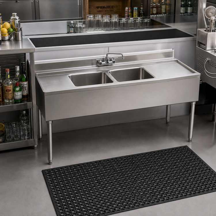 Product image #2 for Eagle Group 2200 Series 48-Inch Two-Compartment Underbar Sink with Right Drainboard