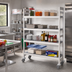 Thumbnail image #2 for Fermostock 4-Tier Mobile Polymer Shelving Unit with Removable Inserts, 68