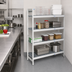Thumbnail image #2 for Fermostock 4-Tier Corner Expansion Kit Polymer Shelving Unit, 66 Inch High x 26 Inch Wide x 18 Inch Deep