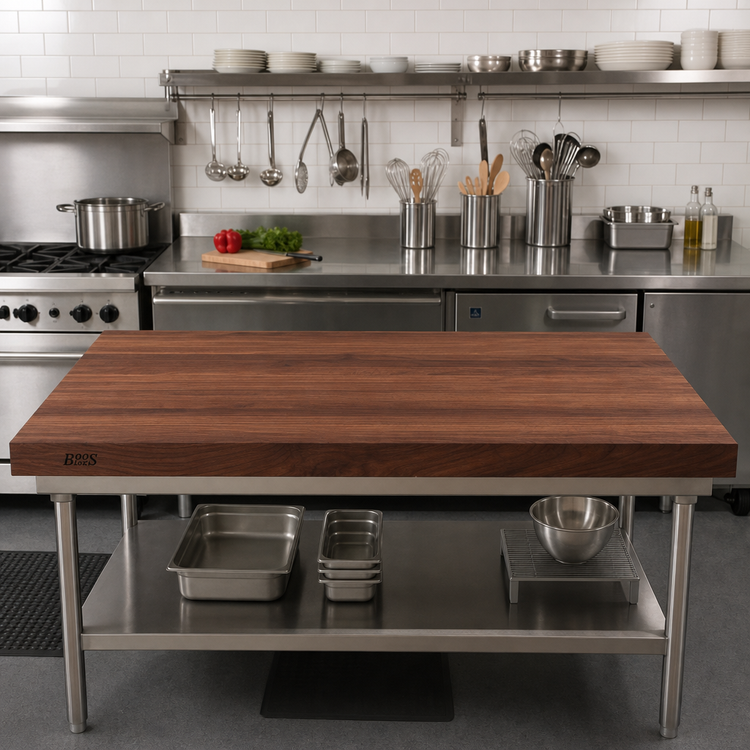 Product image #2 for Boos Block American Black Walnut Edge Grain Kitchen Countertop, 48 x 32 x 3 Inch, No Backsplash