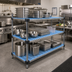 Thumbnail image #2 for QuadPlus Vented Blue Polymer Shelf Mat with Wire QuadTruss Frame, 72 x 24 Inches