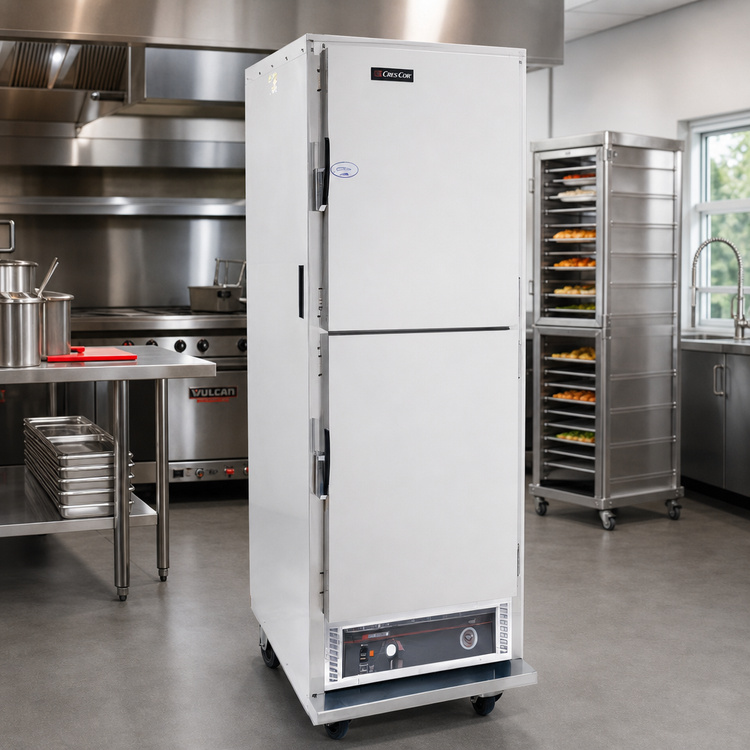 Product image #2 for Cres Cor H-135-SUA-11 Mobile Insulated Heated Holding Cabinet with Dutch Doors, 11 Full-Size Pan Capacity