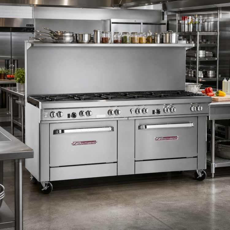 Product image #2 for Southbend Ultimate 72-Inch Gas Restaurant Range with 11 Open Burners and 2 Standard Ovens