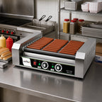 Thumbnail image #3 for Winco Spectrum™ EHDG-11R Countertop Hot Dog Roller Grill, 11 Rollers, 30-Hot-Dog Capacity, Stainless Steel, Dual Thermostatic Controls