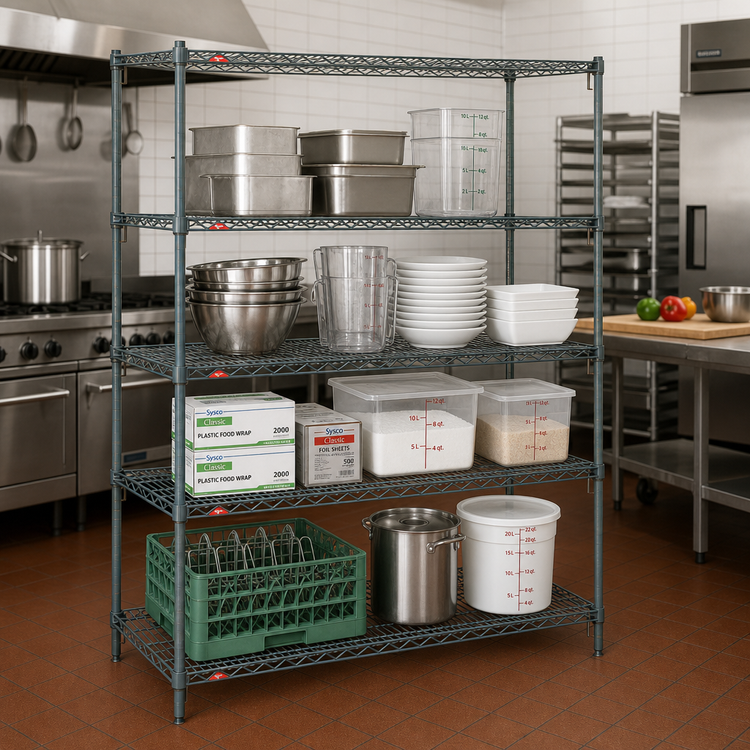 Product image #3 for Metro Super Adjustable Super Erecta 4-Shelf Wire Shelving Starter Unit, 36-Inch W x 18-Inch D x 63-Inch H