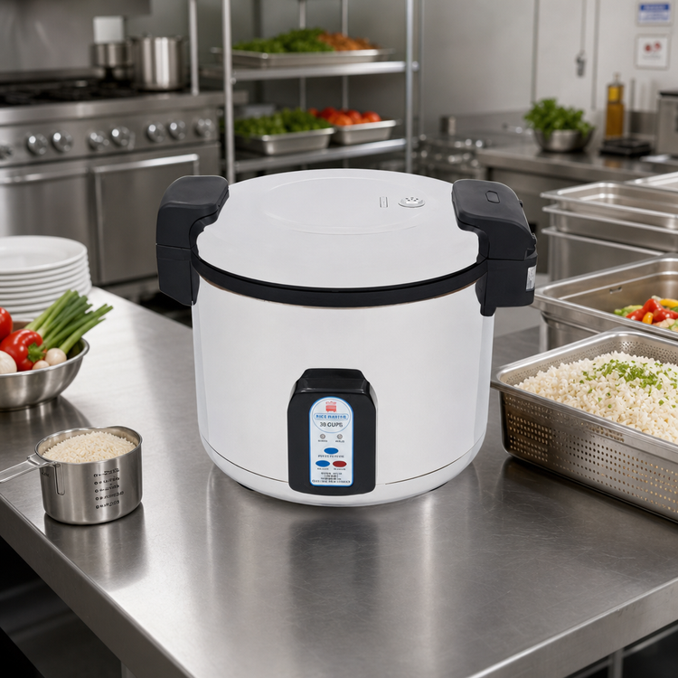 Product image #2 for RiceMaster 30-Cup Uncooked Electronic Countertop Rice Cooker/Holder