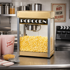 Thumbnail image #2 for Winco Benchmark 11048 Countertop Cinema-Style Electric Popcorn Machine, 4-oz Kettle, 85 qt./hr., Tempered Glass, Lighted Cabinet