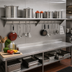 Thumbnail image #2 for Advance Tabco PS-15-108 Wall-Mounted Shelf with Pot Rack, 108 in. x 15 in., 18/430 Stainless Steel