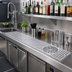 Thumbnail image #2 for 36-Inch Surface Mount Stainless Steel Drip Tray Trough with Integral Glass Rinser