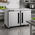 Thumbnail image #2 for Centerline by Traulsen 36-Inch Compact Two-Section Undercounter Freezer with Rear-Mount Refrigeration and Solid Left/Right Hinged Doors