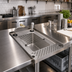 Thumbnail image #2 for MoveWell Underbar Modular Dump Sink Insert, 12 x 21 x 6 Inches, Wide Wash, Stainless Steel