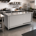 Thumbnail image #2 for John Boos 84-Inch x 24-Inch Stainless Steel Cabinet Base Work Table with Sliding Doors