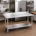 Thumbnail image #2 for Duke 60-Inch x 24-Inch Stainless Steel Work Table with 5-Inch Riser and Undershelf