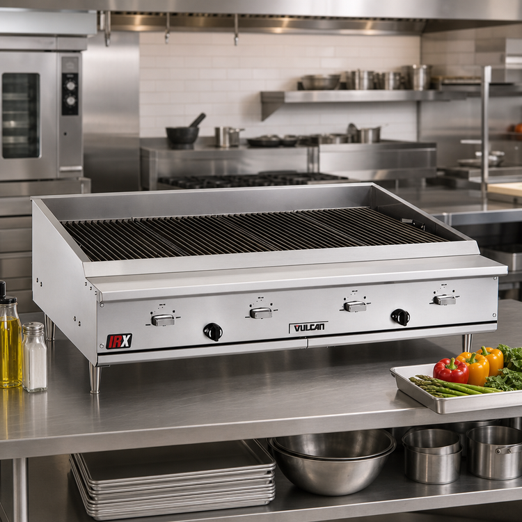 Product image #2 for Vulcan IRX VTEC60 Gas Infrared Countertop Charbroiler, 58-1/2 Inch, 5-Burner, 110,000 BTU