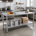 Thumbnail image #2 for Deluxe Series 108-Inch x 24-Inch Stainless Steel Work Table with Rear Upturn and Adjustable Undershelf