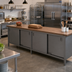 Thumbnail image #2 for John Boos 132-Inch Wood Top Work Table with Enclosed Cabinet Base and Sliding Doors, 24-Inch Deep