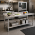 Thumbnail image #2 for Deluxe Series Stainless Steel Work Table with 4-1/2