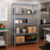 Thumbnail image #2 for Quantum WR86-2172C Chrome-Plated 86-Inch Wire Shelving Starter Kit, 72 x 21 Inches, 4 Shelves