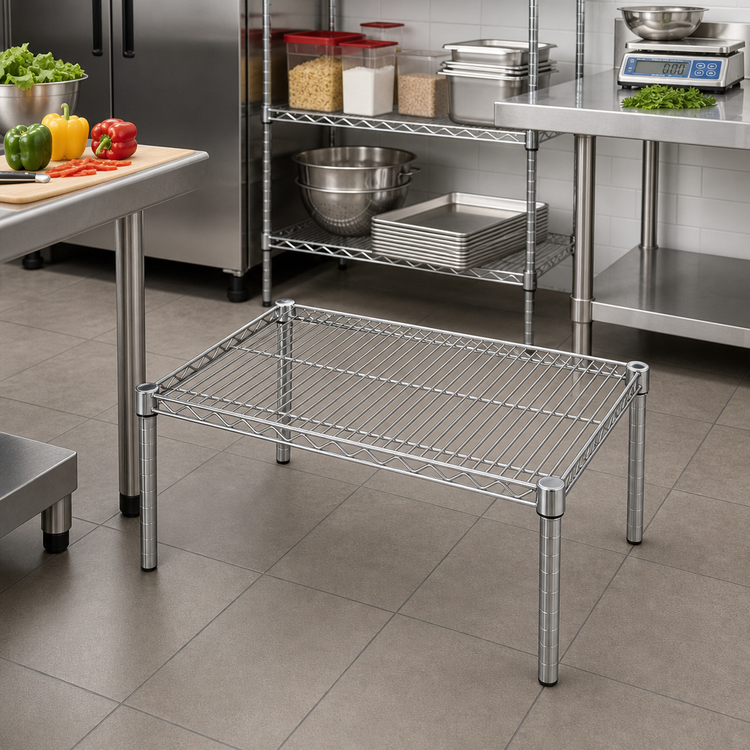 Product image #2 for Metro Super Erecta 24 x 30 Inch Chrome Plated Open-Wire Dunnage Rack Platform