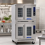 Thumbnail image #2 for Imperial (Middleby) PCVE-2 Double-Deck Full-Size Electric Convection Oven, Manual Controls, 5-Pan Capacity per Deck, Stainless Steel