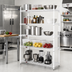 Thumbnail image #2 for Stand-Outs Decorative 72 Inch x 24 Inch Wire Shelf with QuadTruss Design, White Epoxy Coated