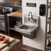Thumbnail image #2 for John Boos Pro-Bowl Wall-Mount Stainless Steel Hand Sink with 9 x 9 x 5-Inch Bowl and Splash Mount Faucet
