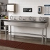 Thumbnail image #2 for Advance Tabco 80-Inch ADA Multiwash Hand Wash Sink with 4 Faucets and Stainless Steel Legs