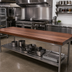 Thumbnail image #2 for John Boos Boos Block Full-Length Edge Grain American Black Walnut Kitchen Countertop, 120 x 30 x 2-1/4-Inch, Varnique Finish