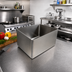 Thumbnail image #2 for BK Resources 16 x 18 x 12 Inch Weld-In Sink Bowl, 1 Compartment, 16 Gauge 304 Stainless Steel