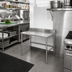 Thumbnail image #2 for Sapphire 30-Inch x 30-Inch Stainless Steel Corner Work Table with 5-Inch Backsplash and Open Base