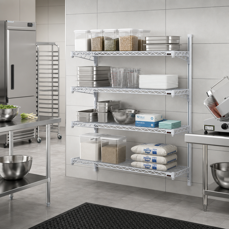 Product image #2 for EagleGard 4-Tier Add-On Wire Shelving Unit, 72W x 18D x 63H, Hybrid Epoxy Finish