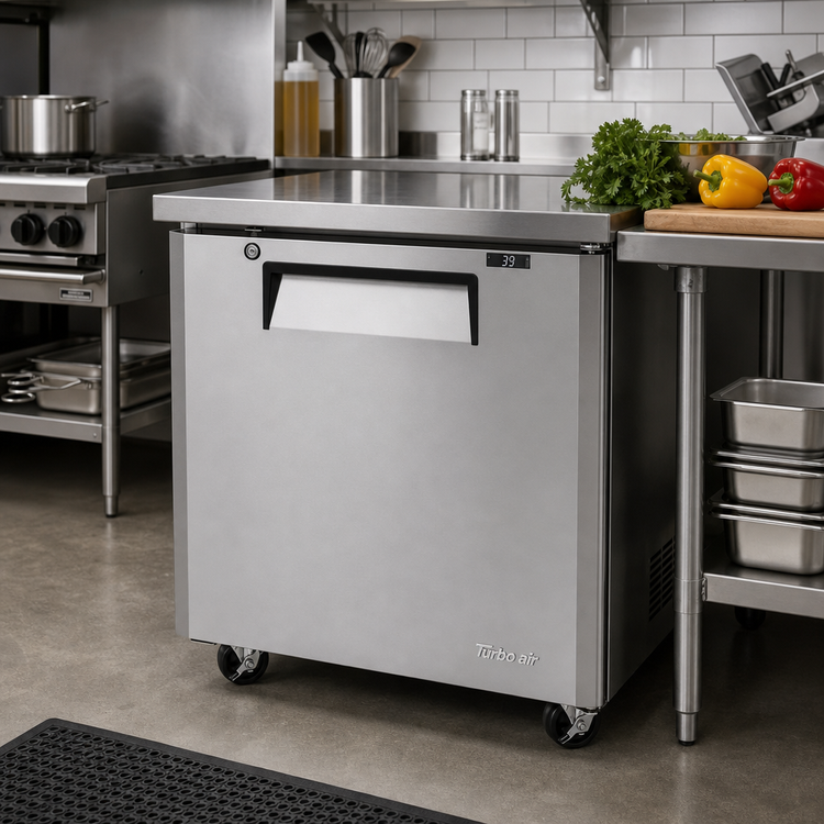 Product image #2 for Turbo Air M3 Series MUR-28-N One-Section Undercounter Refrigerator, 6.8 Cu. Ft., Stainless Steel, R-290