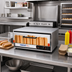 Thumbnail image #2 for Nemco Roll-A-Grill 8036-BW Countertop Moist Heat Bun/Food Warmer, 48-Bun Capacity, 30-Inch Wide, 120V