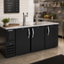 Thumbnail image #2 for Beverage-Air DDN78HC-B Shallow Depth Direct Draw Beer Dispenser, 78-Inch Wide, 3 Doors, 4 Keg Capacity