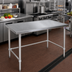 Thumbnail image #2 for John Boos Stallion 120-Inch x 36-Inch 14-Gauge 300-Series Stainless Steel Flat Top Work Table with Stallion Safety Edge